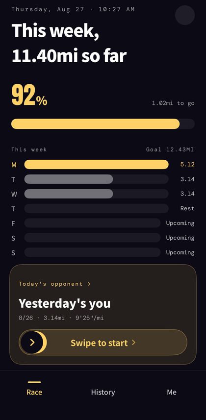 Home — weekly lanes and today's opponent