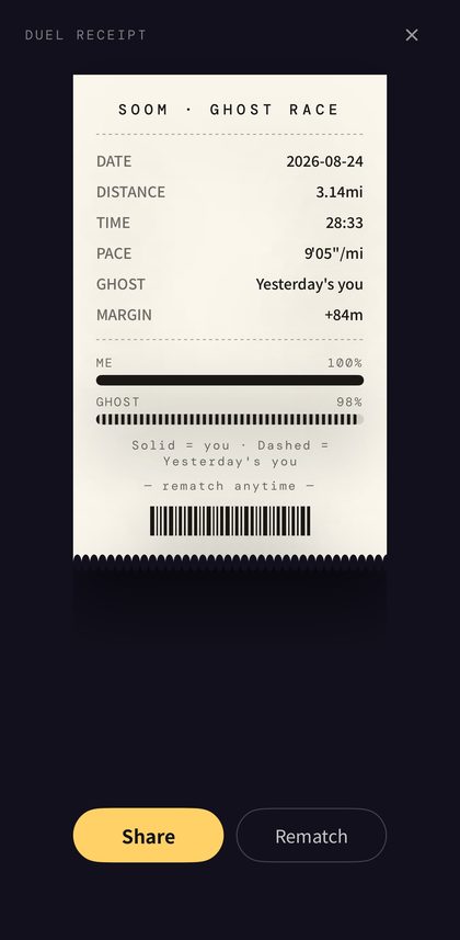 Finish receipt
