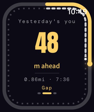 Apple Watch chase screen